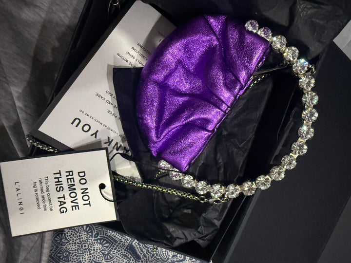 L'alingi Purple Micro Eternity Clutch