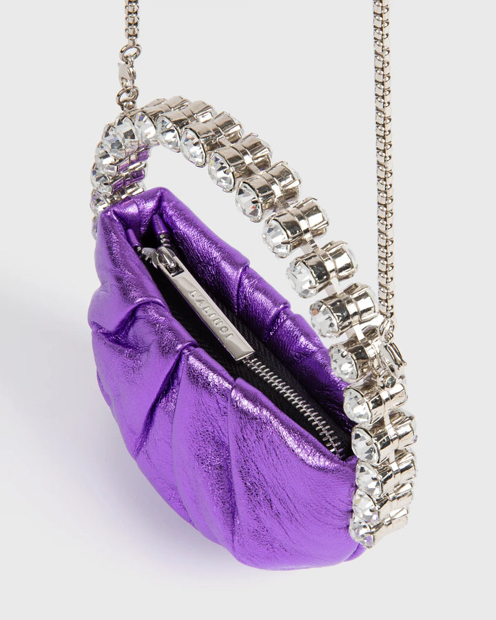 L'alingi Purple Micro Eternity Clutch