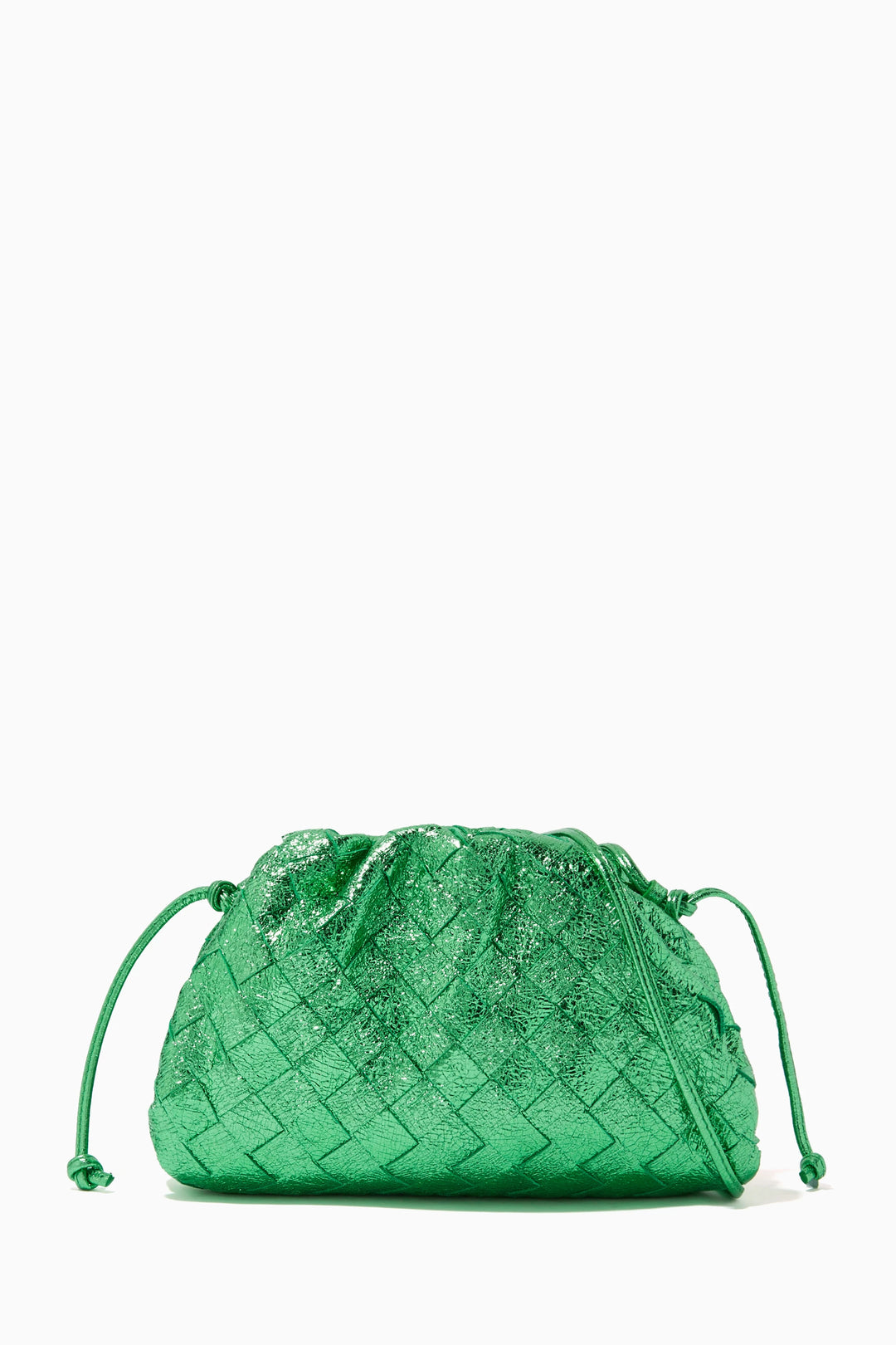 Bottega Veneta Metallic Nappa Intrecciato The Mini Pouch