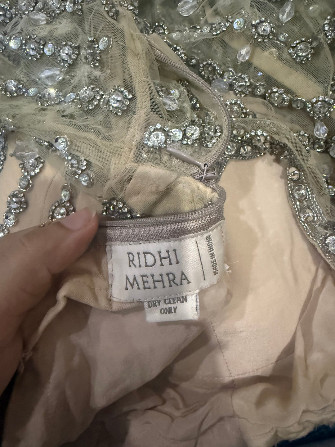 Ridhi Mehra Blush Pink Ruffled Saree