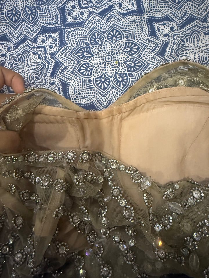 Ridhi Mehra Blush Pink Ruffled Saree
