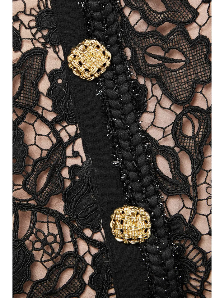 Self Portrait Guipure Lace Mini Dress