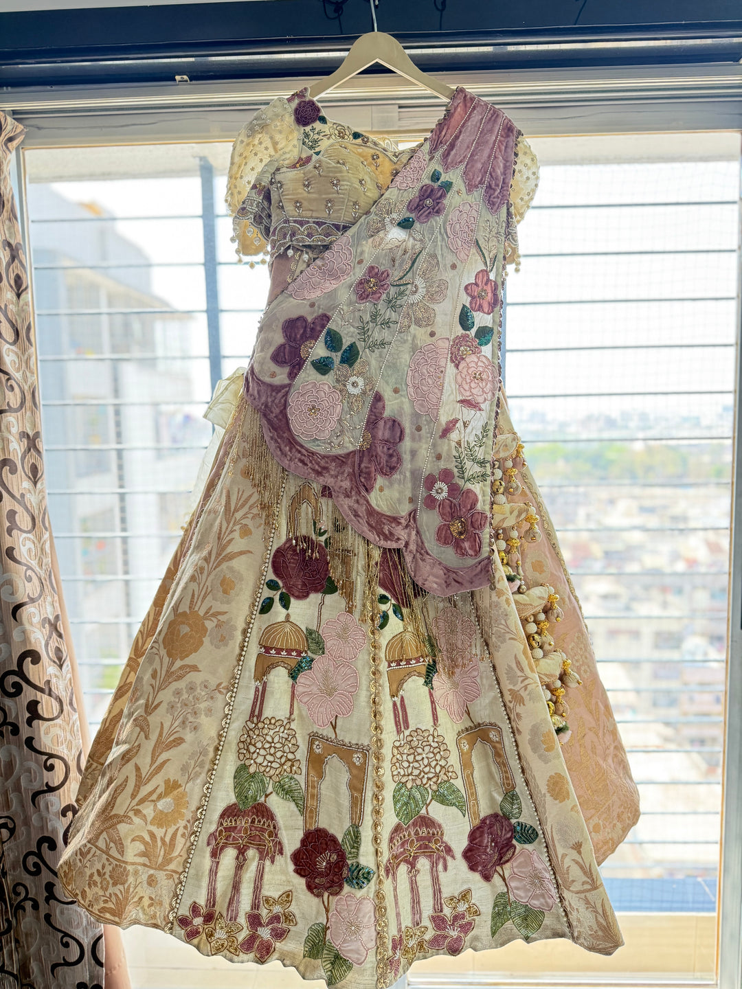 Gazal Gupta Floral Embroidered Lehenga Set