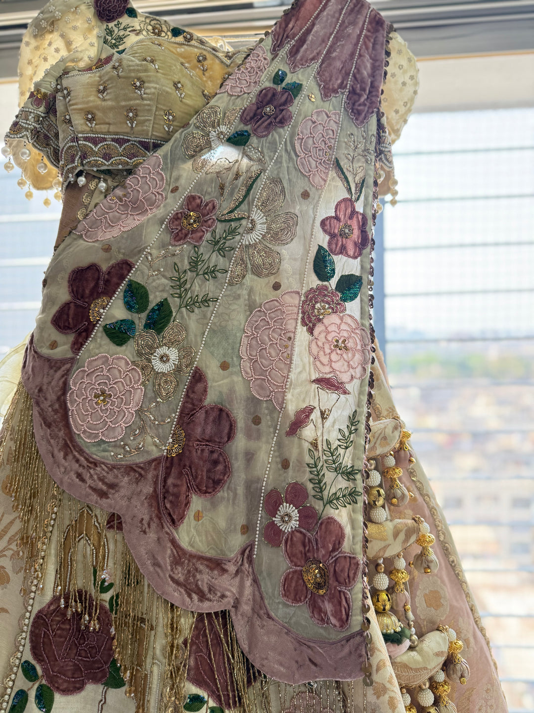 Gazal Gupta Floral Embroidered Lehenga Set