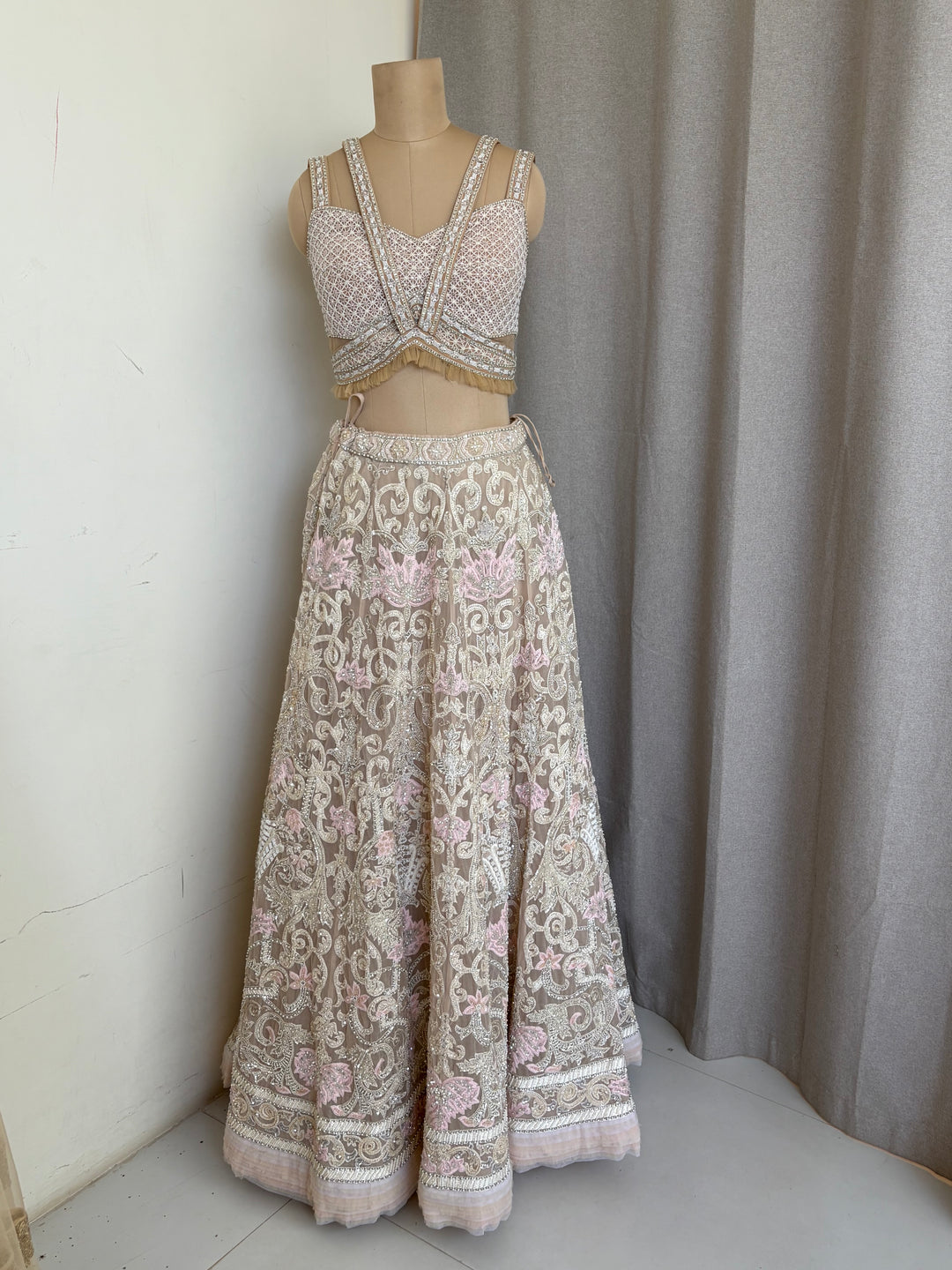 Abu Jani Sandeep Khosla Embroidered Lehenga Set