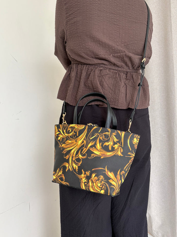 Versace Jeans Couture Baroque Print Tote Bag