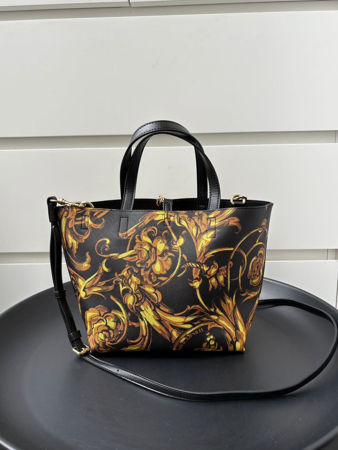 Versace Jeans Couture Baroque Print Tote Bag