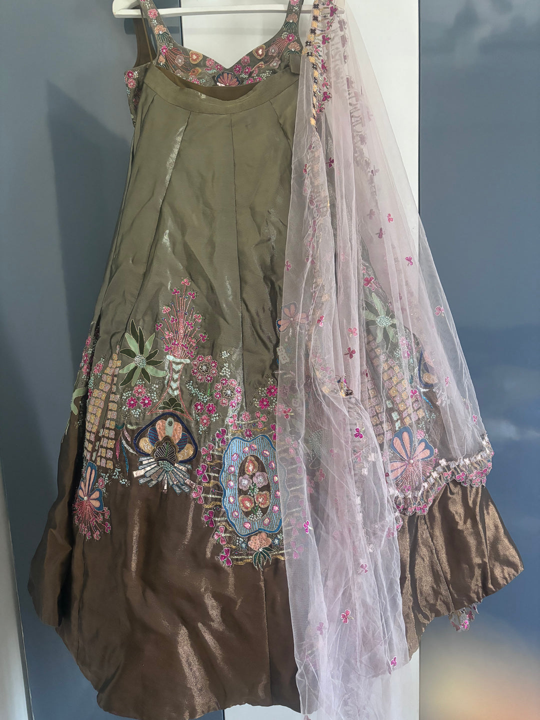 Aisha Rao Green Lehenga Set