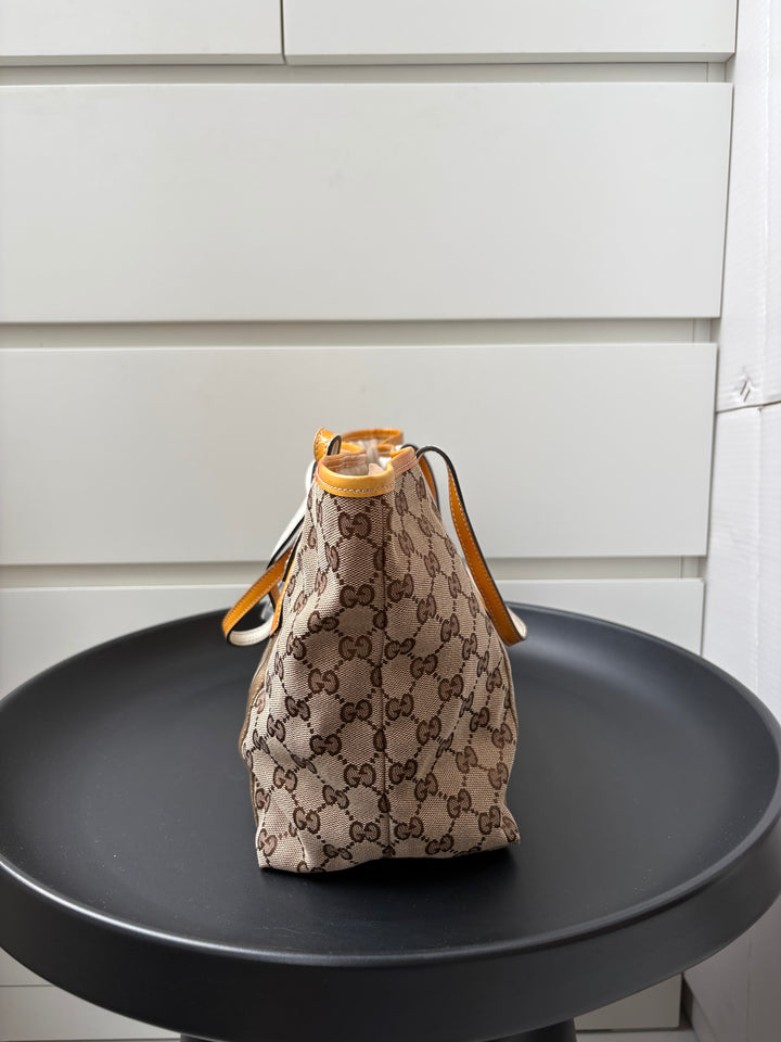 Gucci GG Canvas Canvas Web Jolie Tote