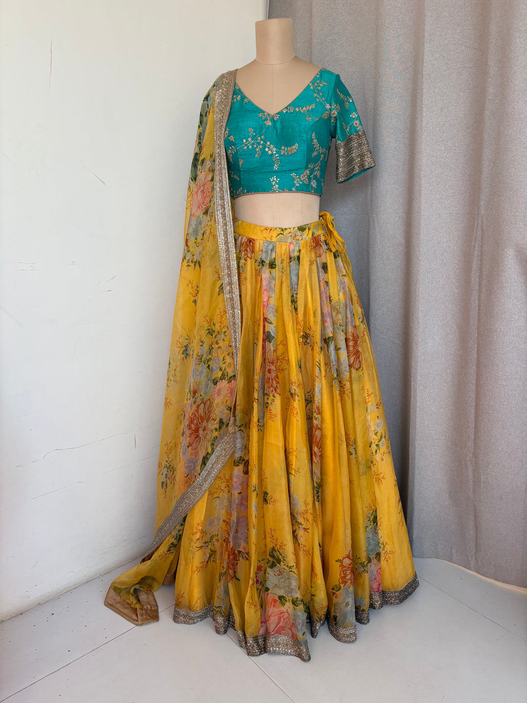 Sabyasachi Floral Printed Lehenga Set