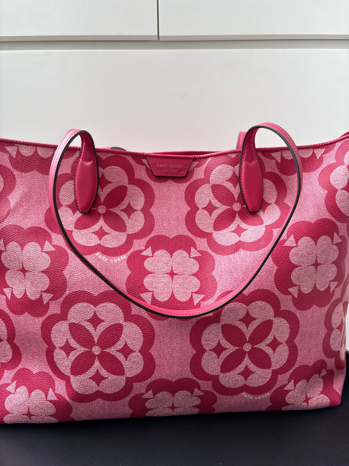 Kate Spade Oversized Spade Flower Monogram Coated Canvas Sutton Large Tote