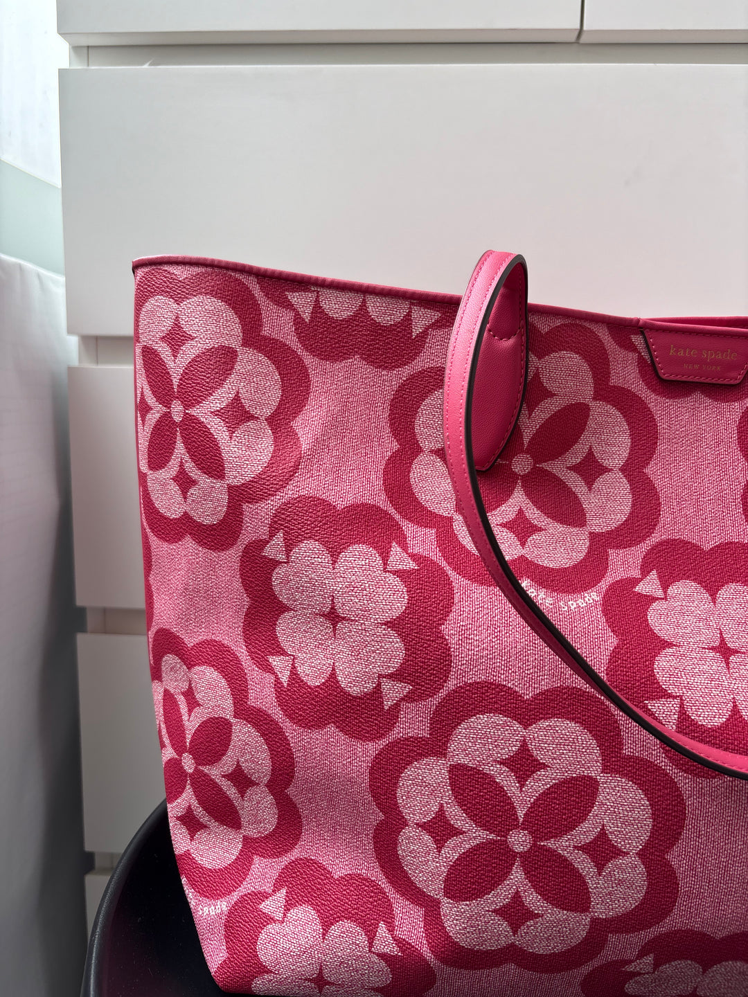 Kate Spade Oversized Spade Flower Monogram Coated Canvas Sutton Large Tote