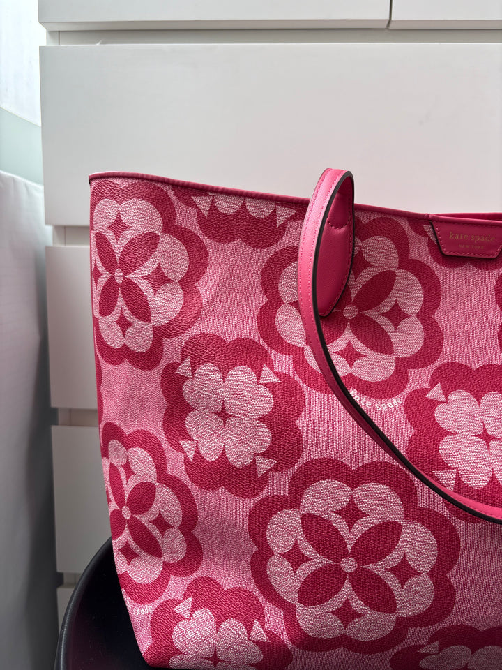 Kate Spade Oversized Spade Flower Monogram Coated Canvas Sutton Large Tote