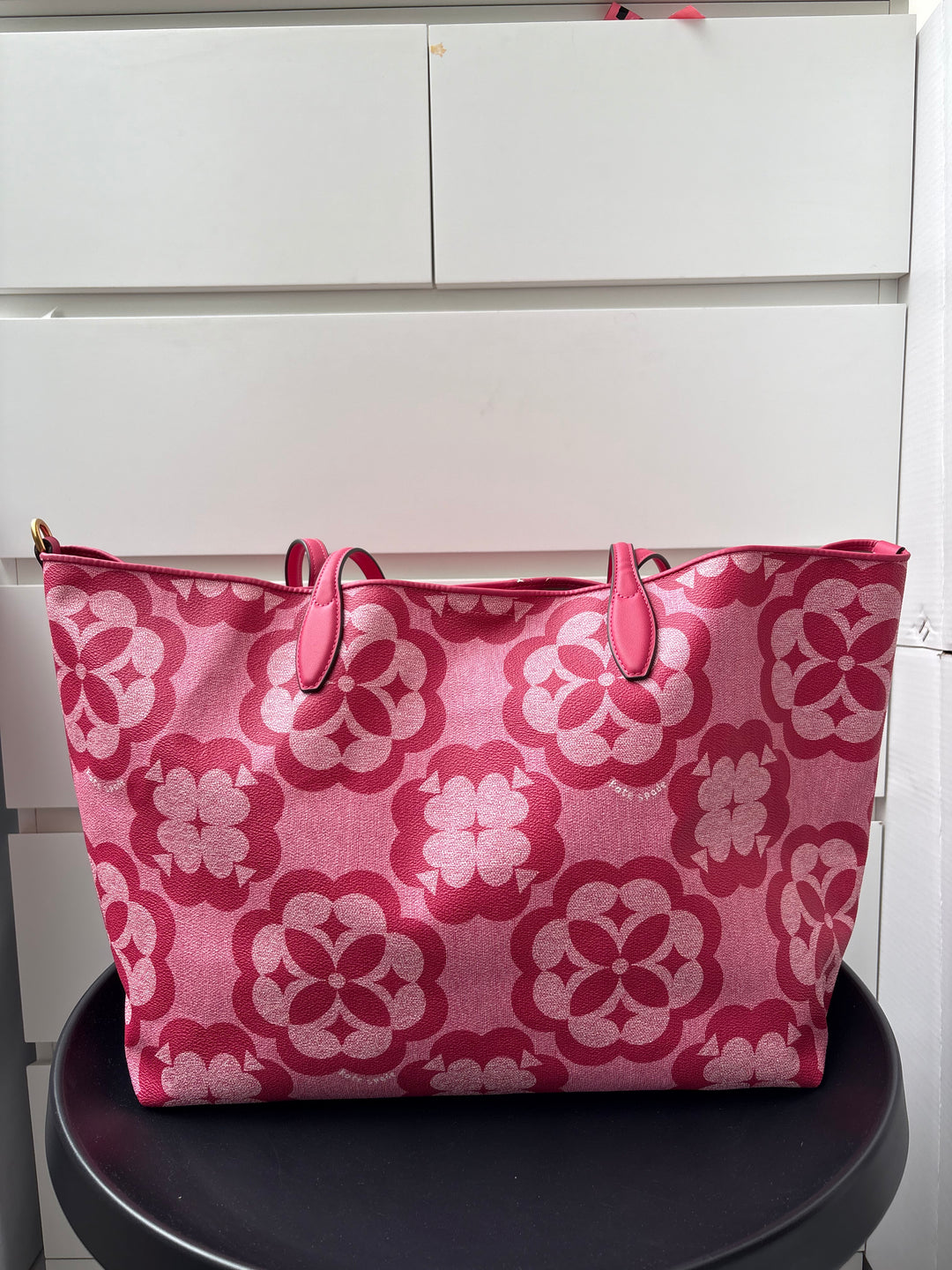 Kate Spade Oversized Spade Flower Monogram Coated Canvas Sutton Large Tote