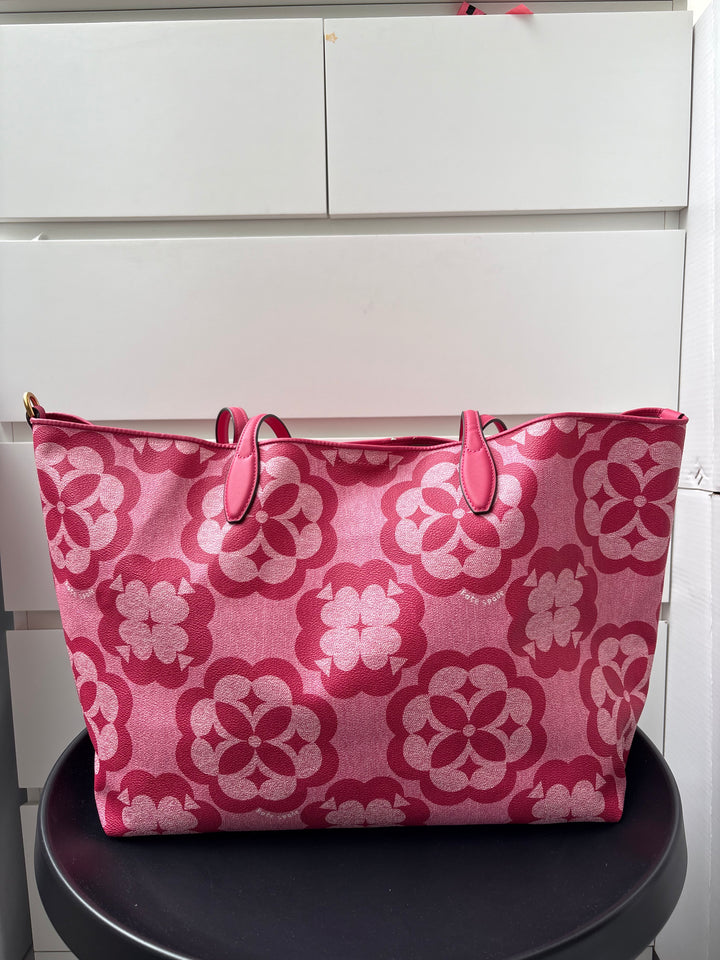 Kate Spade Oversized Spade Flower Monogram Coated Canvas Sutton Large Tote