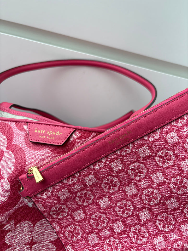 Kate Spade Oversized Spade Flower Monogram Coated Canvas Sutton Large Tote