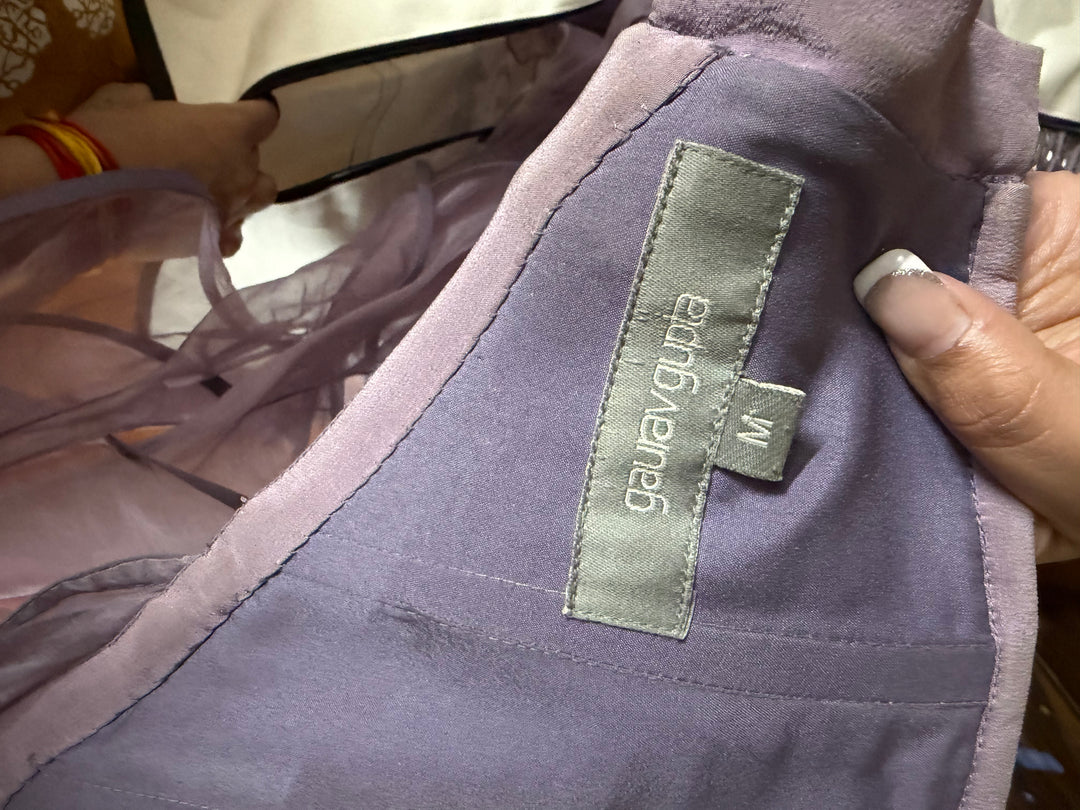 Gaurav Gupta Lilac Draped Lehenga Set