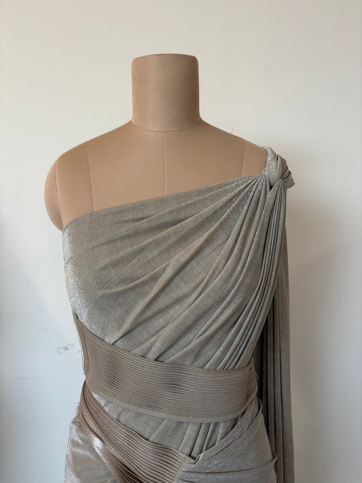 Amit Aggarwal Metallic Draped Gown