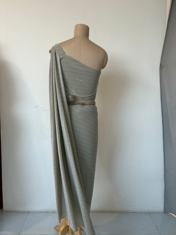 Amit Aggarwal Metallic Draped Gown