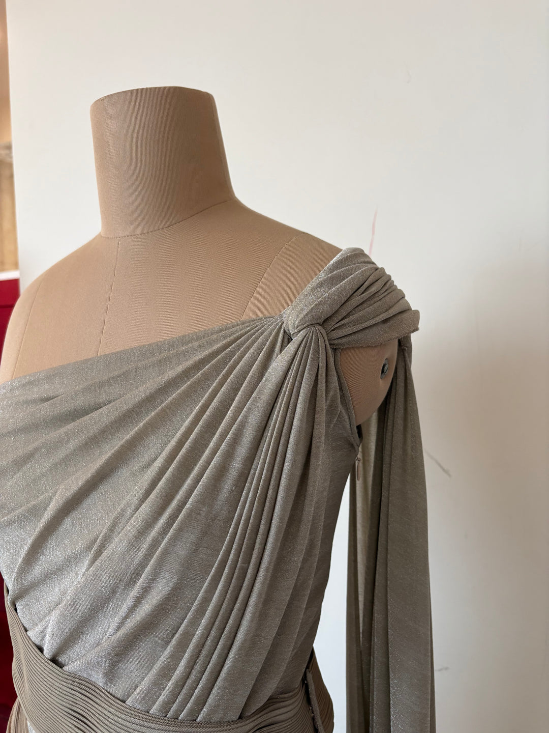 Amit Aggarwal Metallic Draped Gown