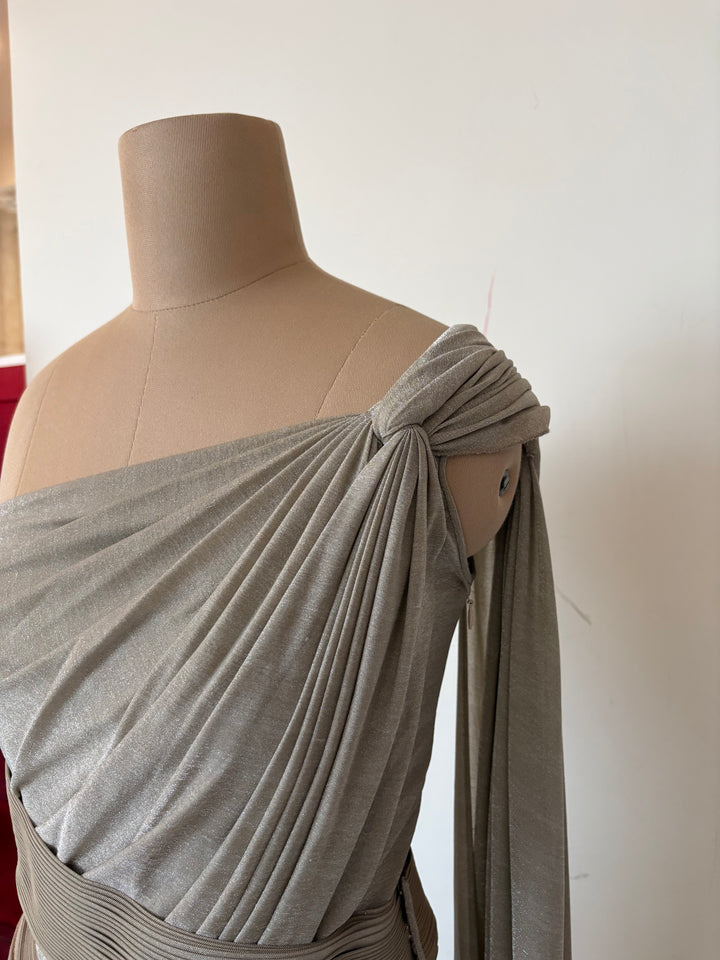 Amit Aggarwal Metallic Draped Gown