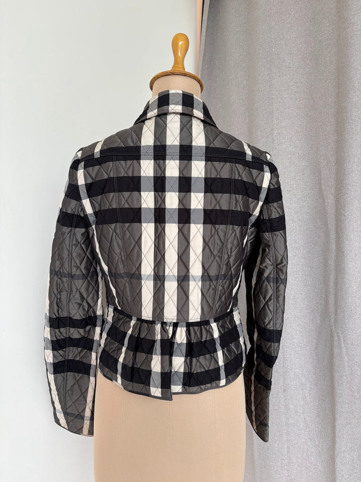 Burberry Plaid Print Utility Jacket UK 4