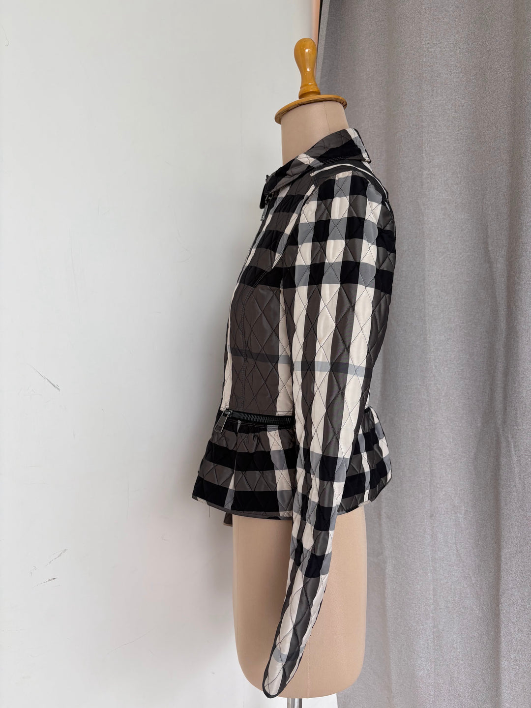 Burberry Plaid Print Utility Jacket UK 4