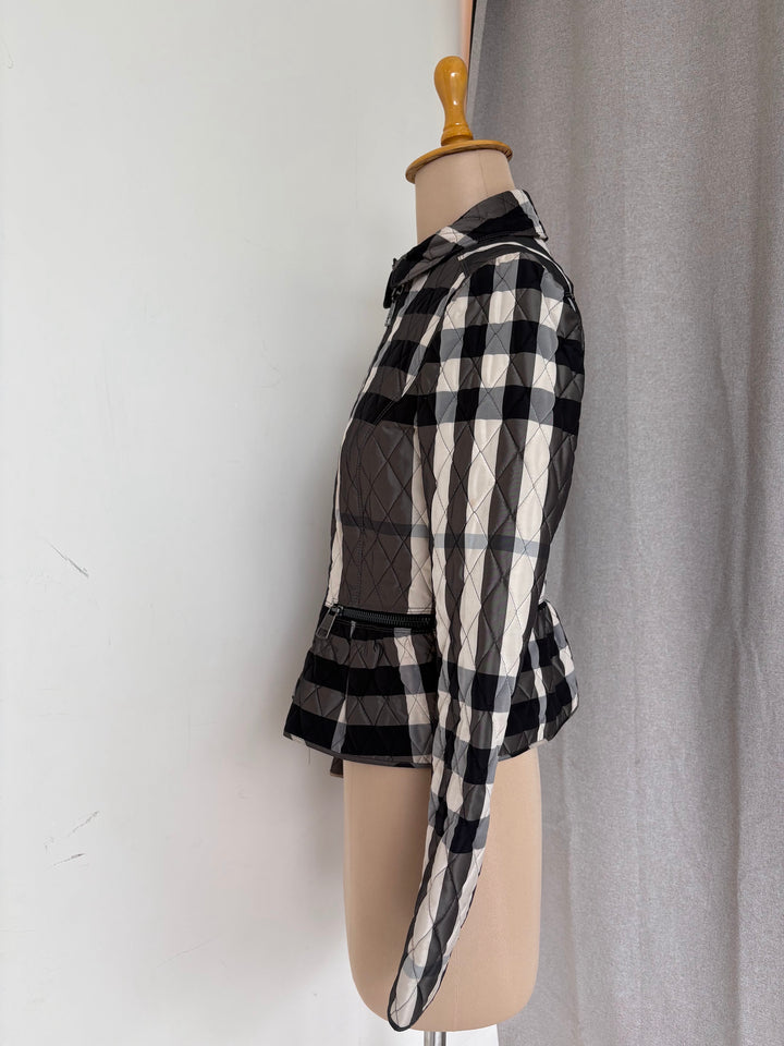 Burberry Plaid Print Utility Jacket UK 4