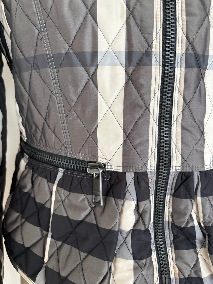 Burberry Plaid Print Utility Jacket UK 4