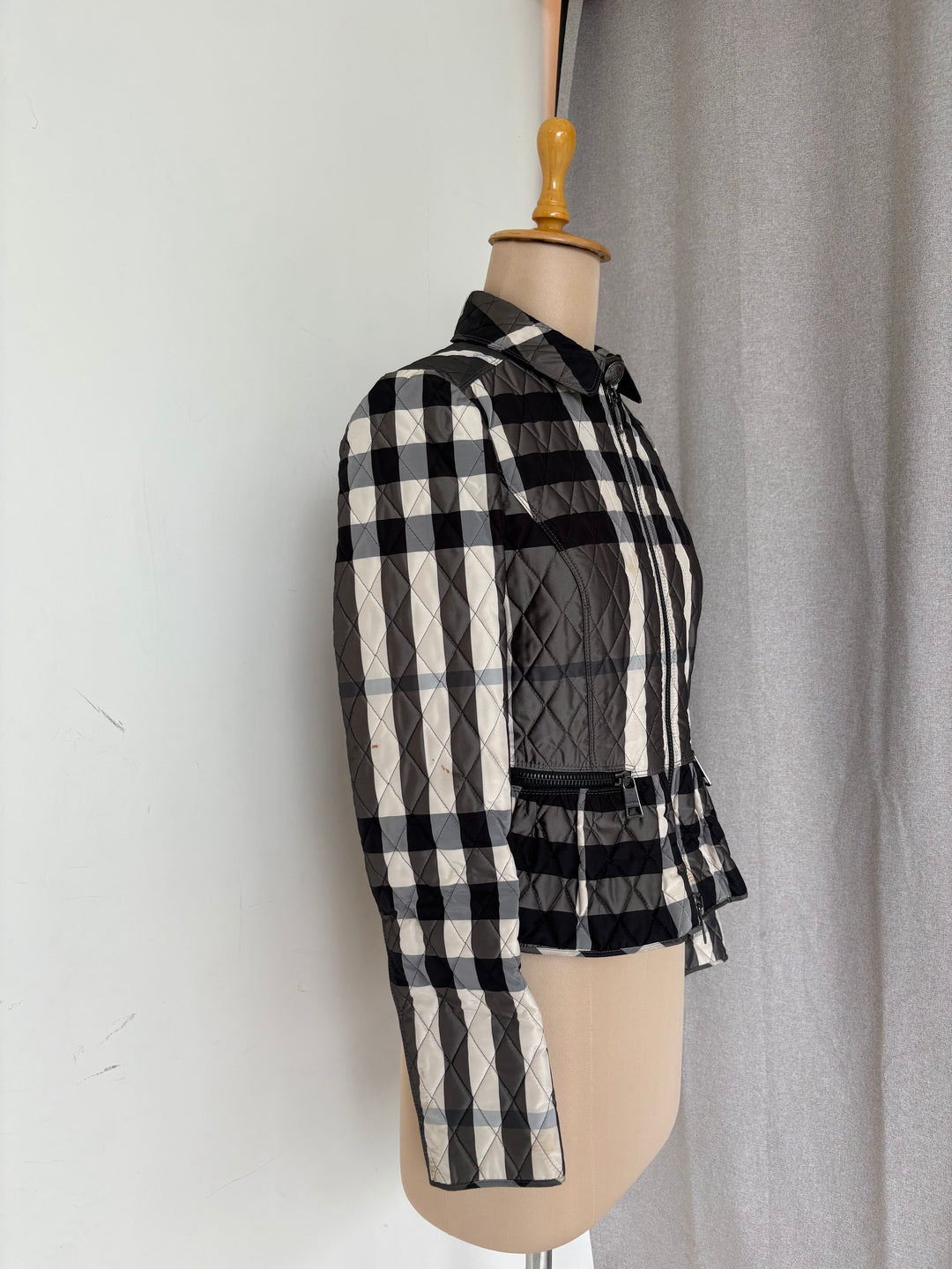Burberry Plaid Print Utility Jacket UK 4