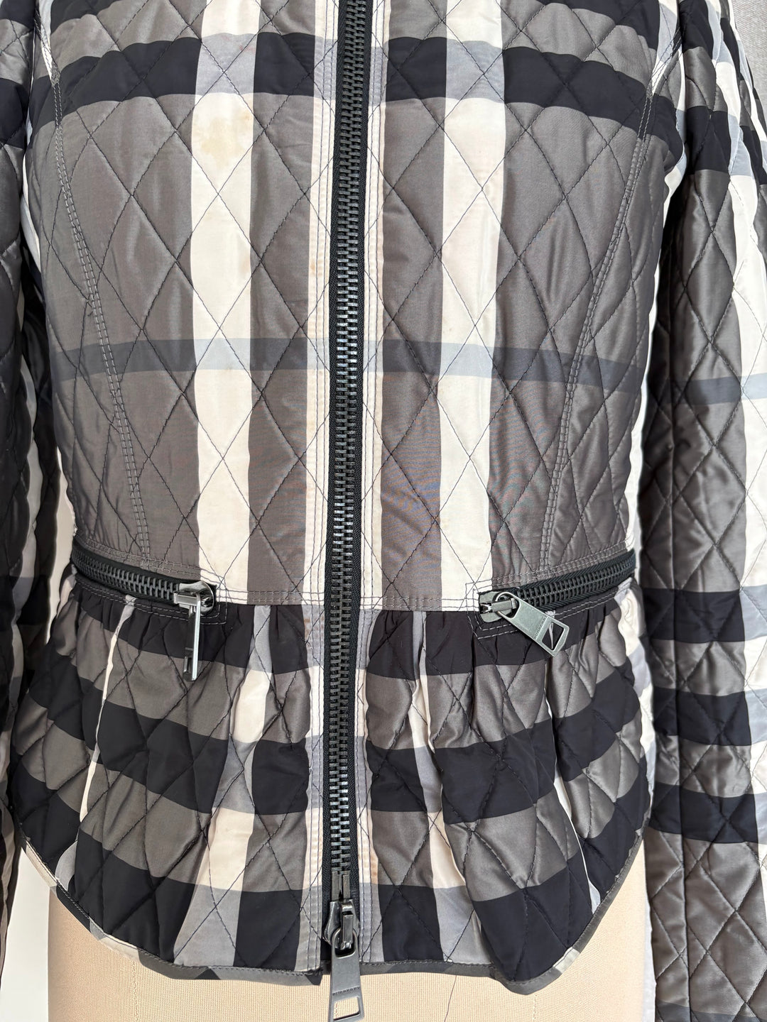 Burberry Plaid Print Utility Jacket UK 4