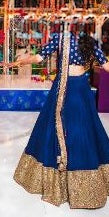 Sabyasachi Royal Blue Lehenga Set with Gold Embellishments