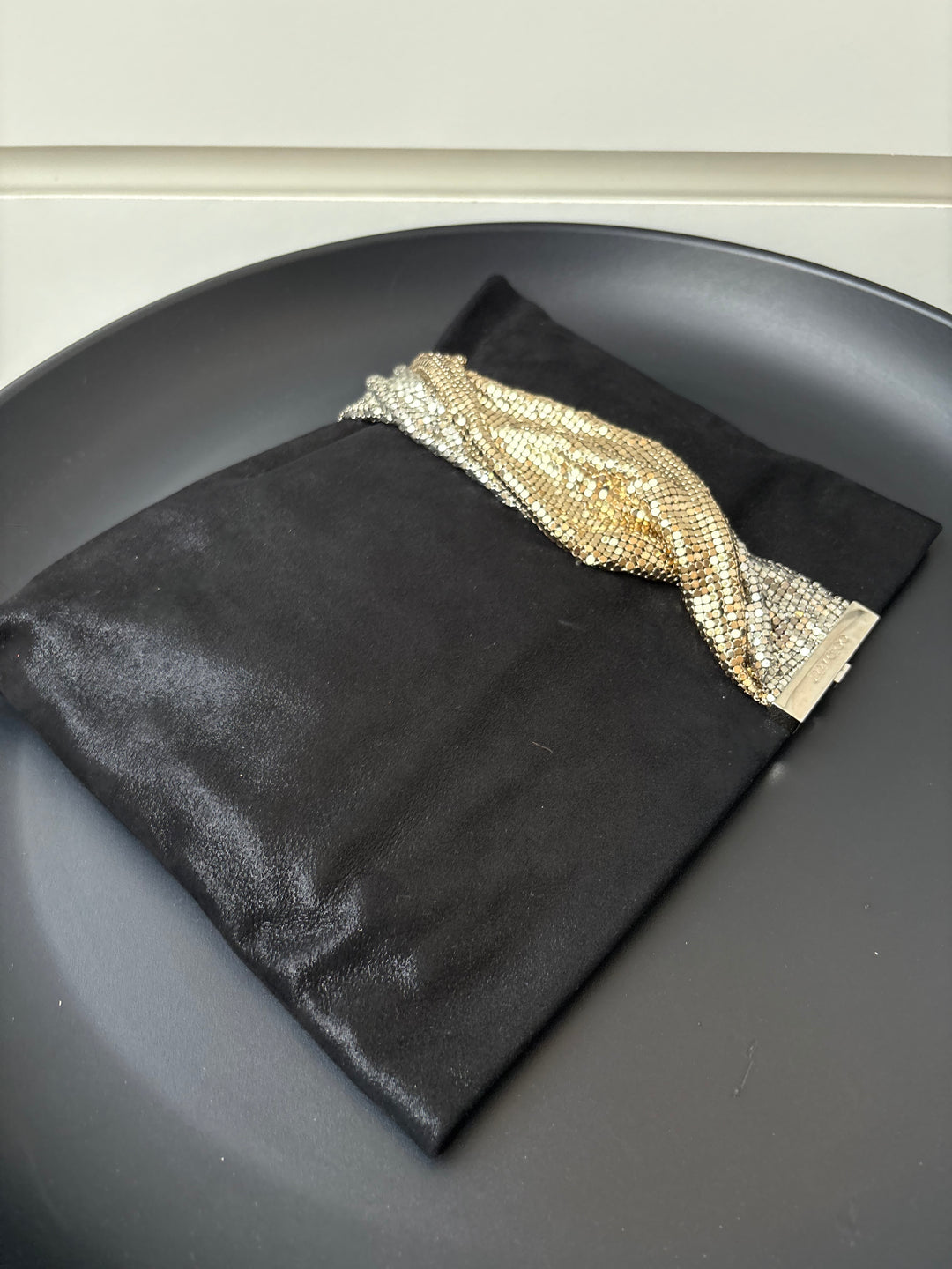 Jimmy Choo Chandra Black Embellished Clutch