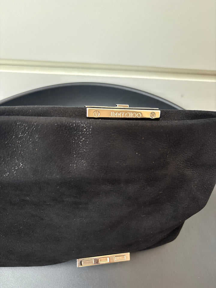 Jimmy Choo Chandra Black Embellished Clutch