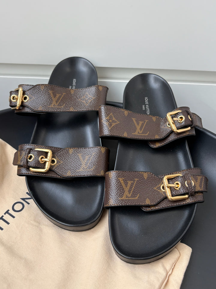 Louis Vuitton Bom Dia Flat Comfort Mules Size 40
