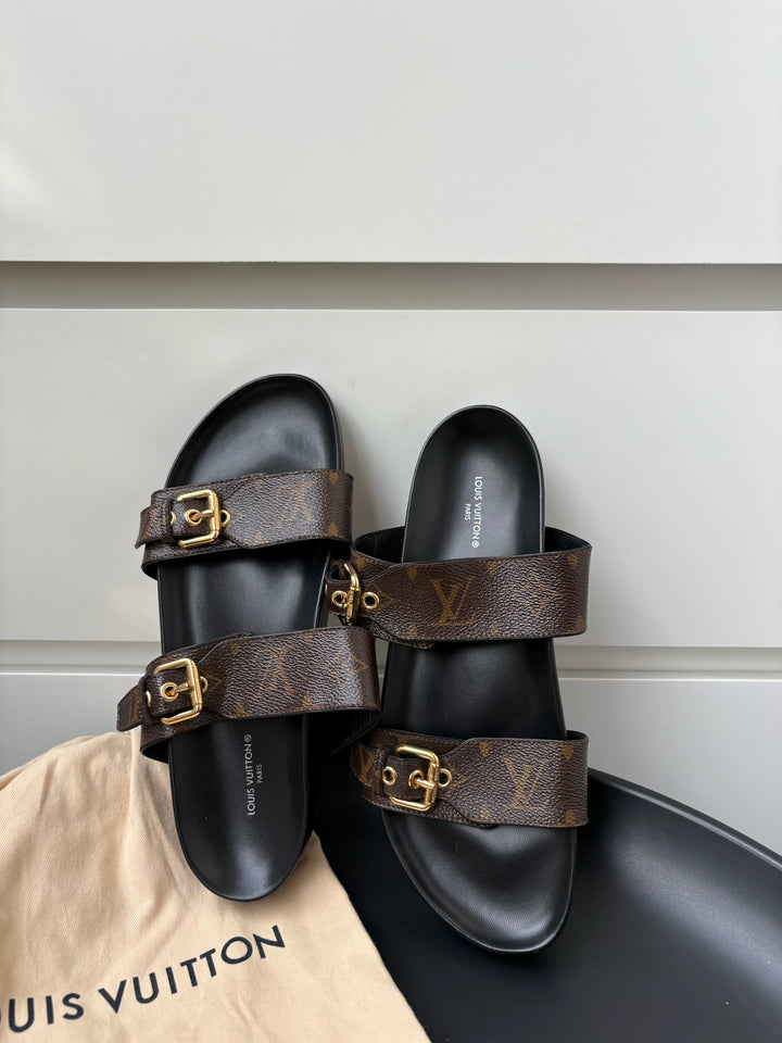 Louis Vuitton Bom Dia Flat Comfort Mules Size 40
