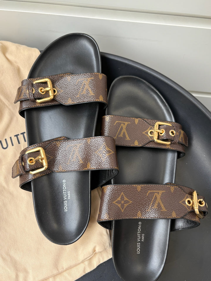 Louis Vuitton Bom Dia Flat Comfort Mules Size 40