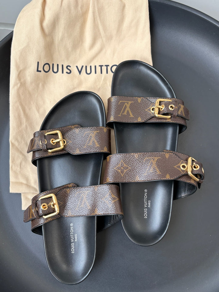 Louis Vuitton Bom Dia Flat Comfort Mules Size 40