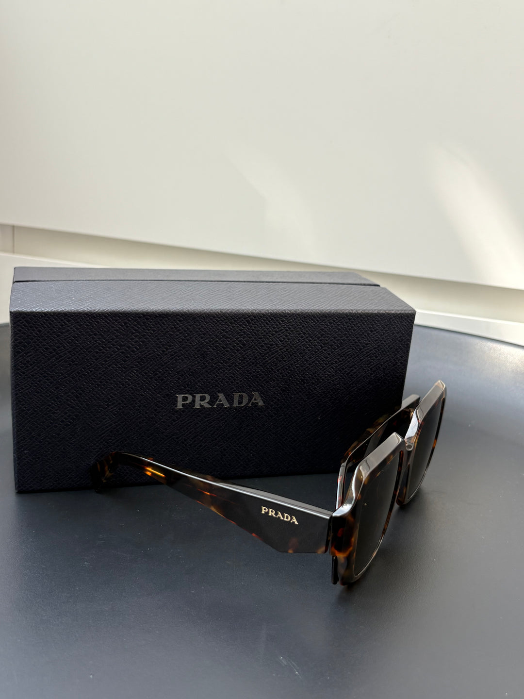Prada Tortoiseshell Square-Frame Sunglasses