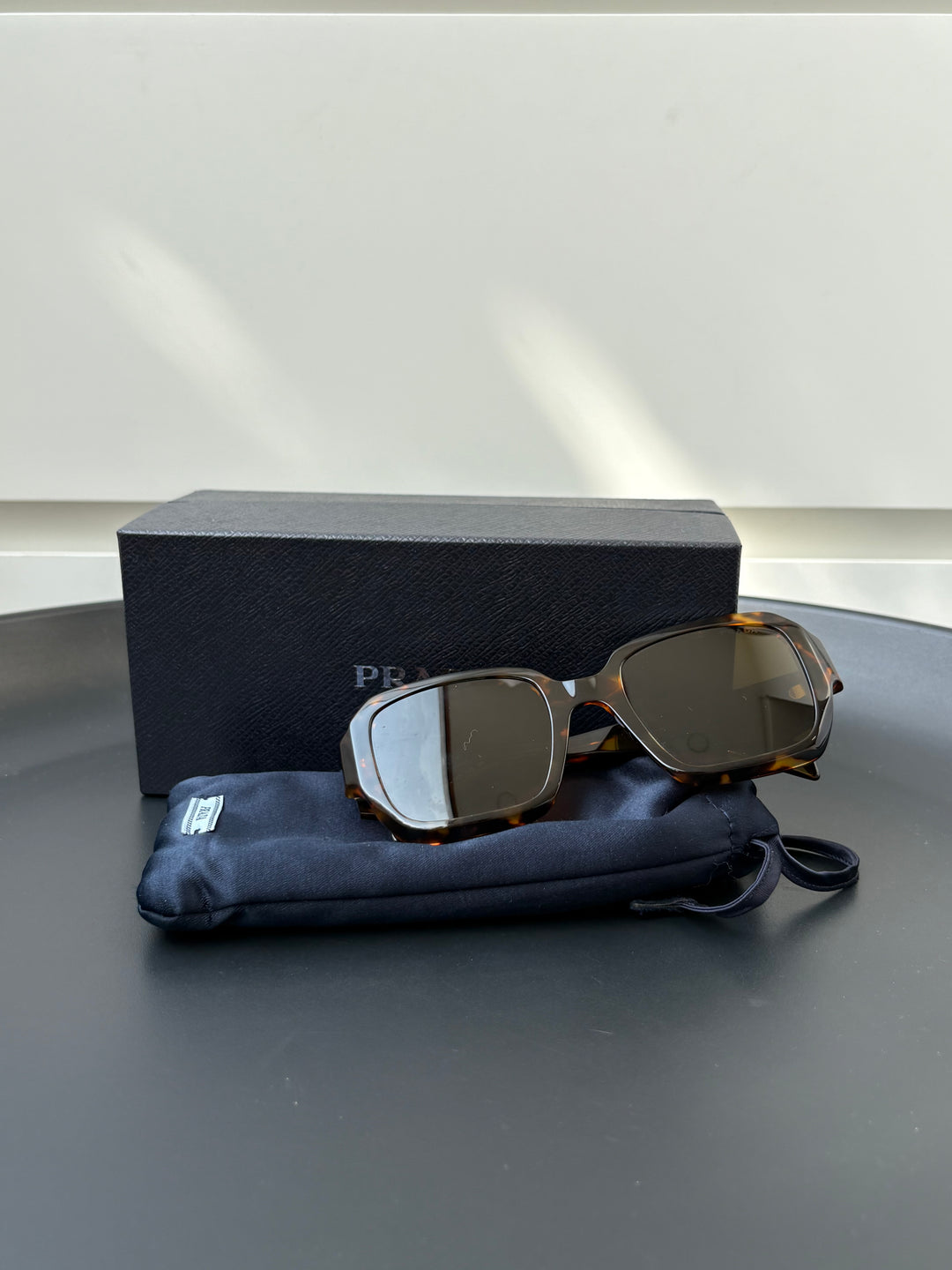 Prada Tortoiseshell Square-Frame Sunglasses