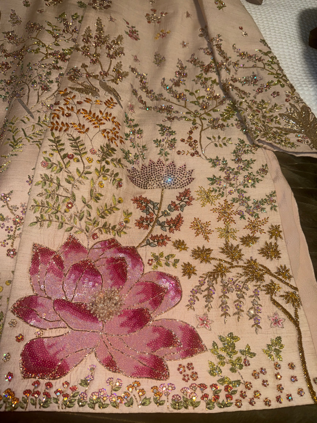 Rahul Mishra Blush Pink Embroidered Sherwani Set