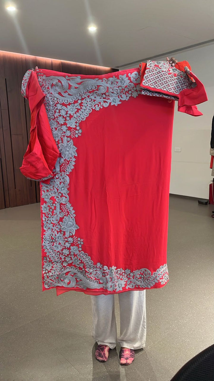 Pankaj & Nidhi Embroidered Saree Set
