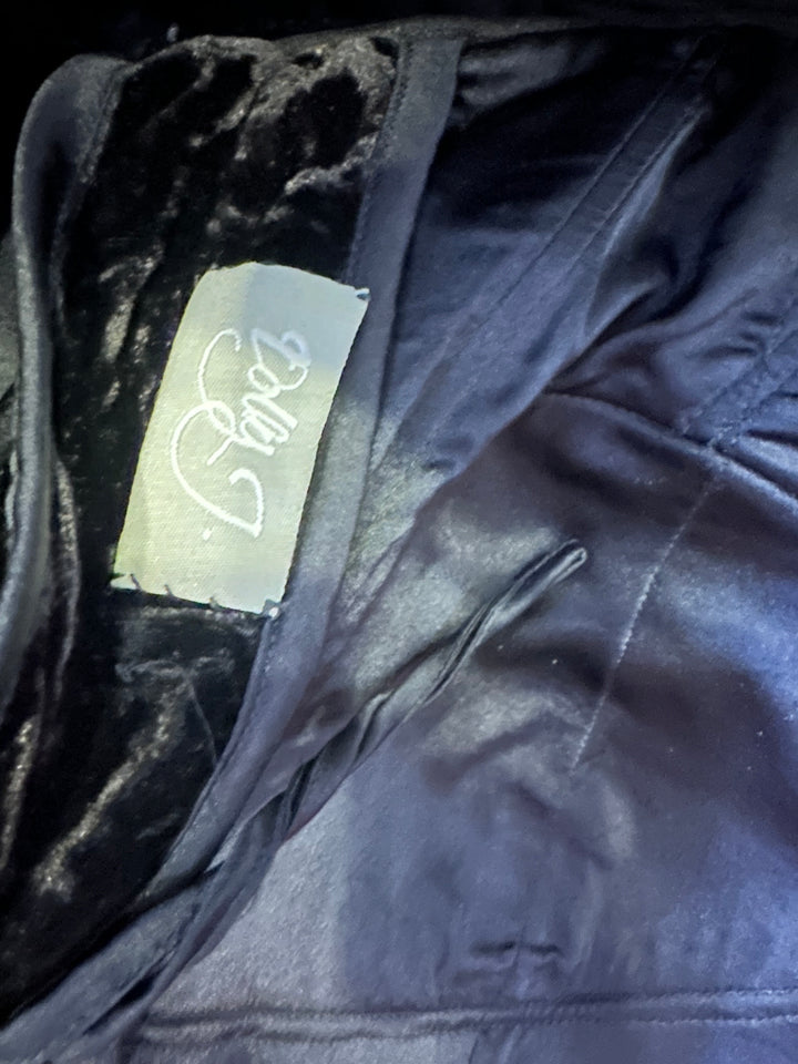 Dolly J Black Embellished Feather Gown