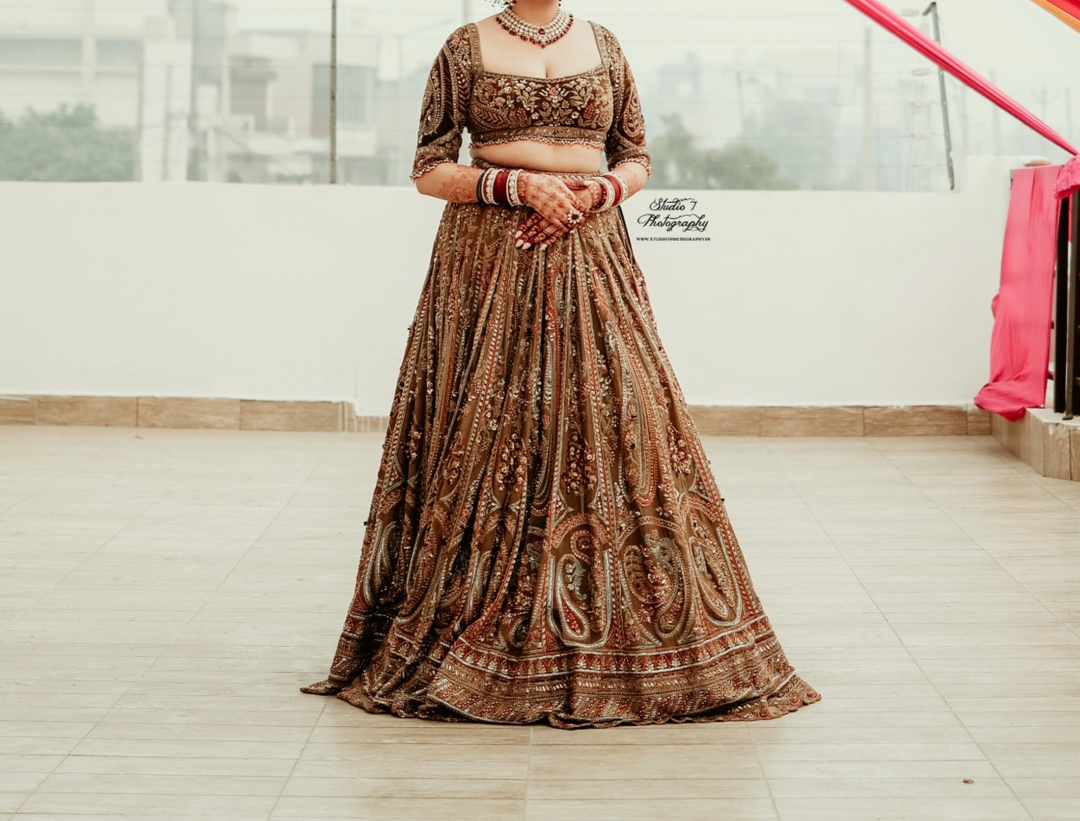 Payal Keyal Embroidered Bridal Lehenga Set