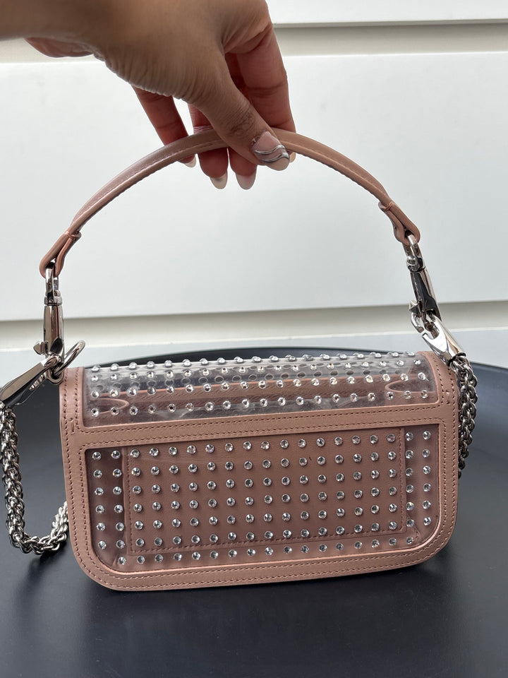 Valentino Garavani locò crystal-embellished shoulder bag