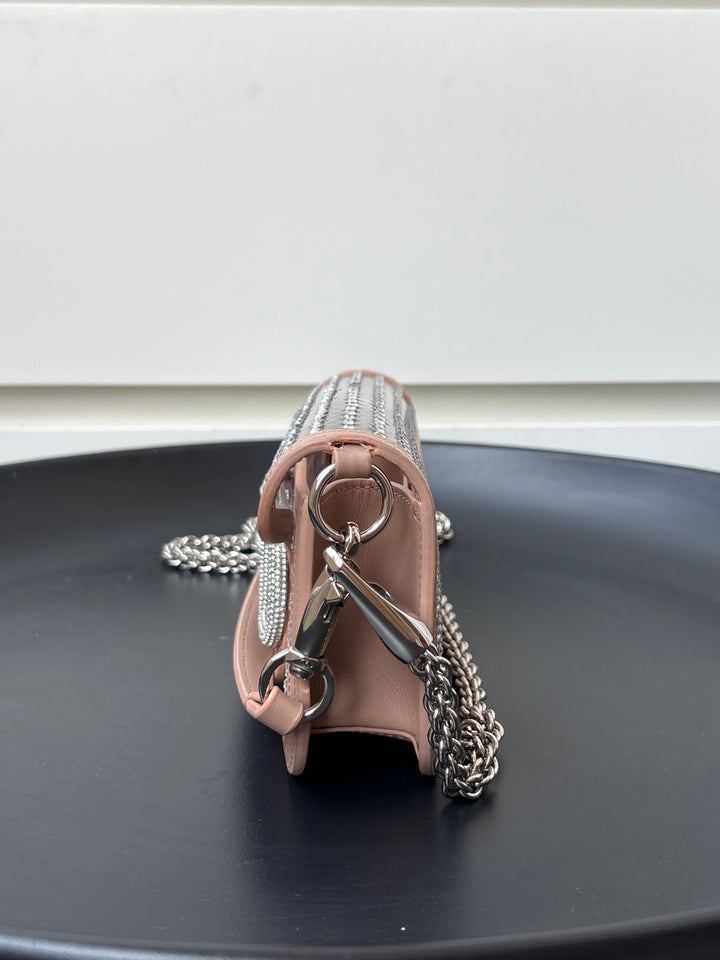 Valentino Garavani locò crystal-embellished shoulder bag