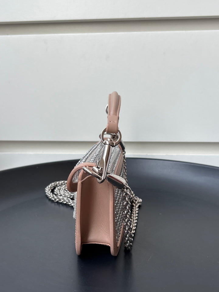Valentino Garavani locò crystal-embellished shoulder bag