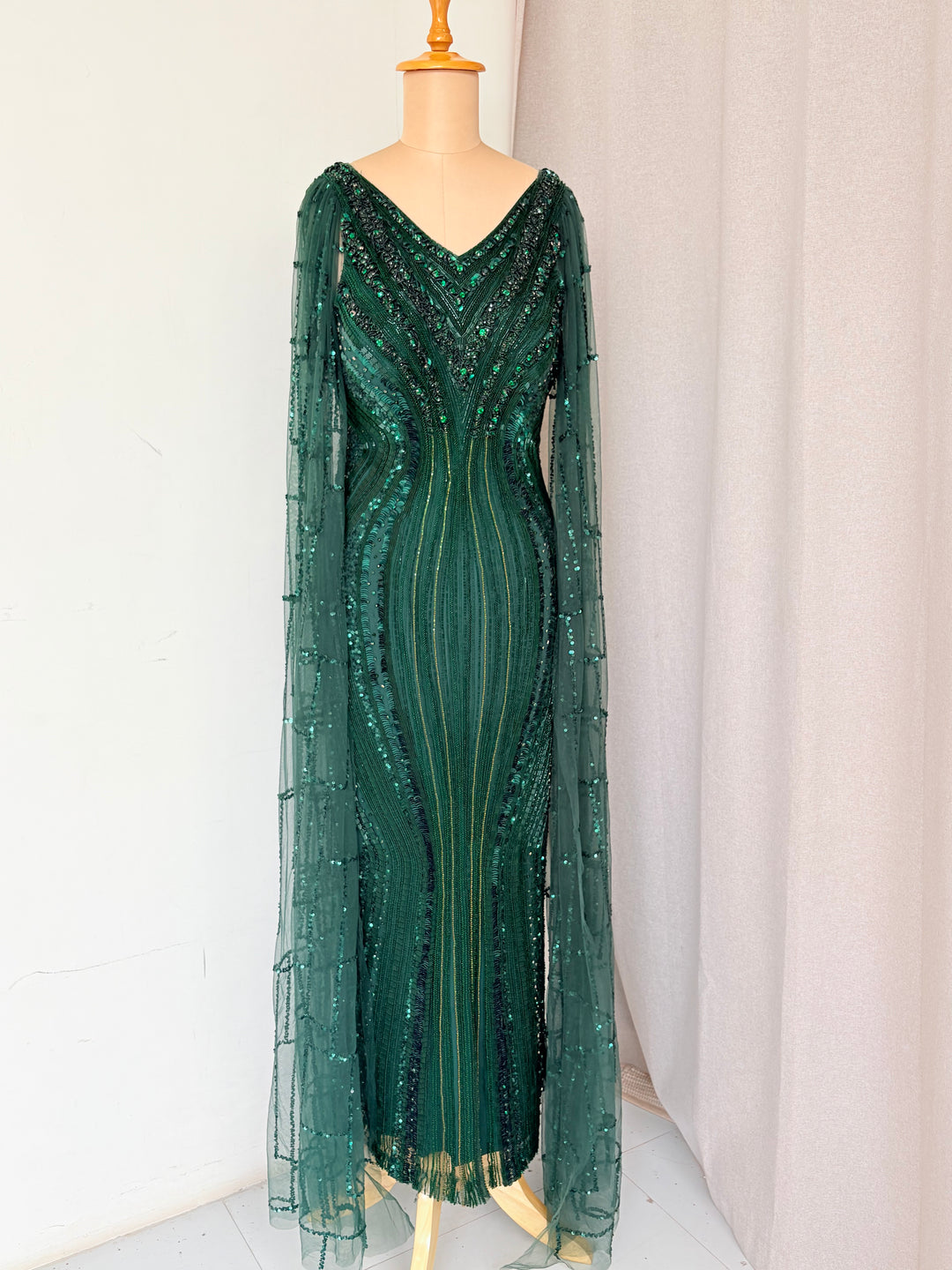 Bhawna Rao Emerald Green Embellished Gown