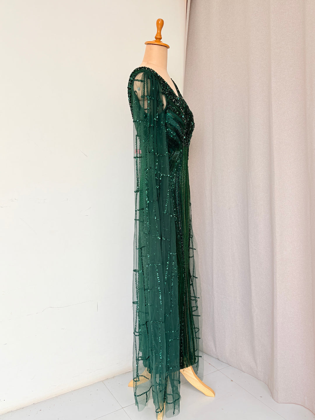 Bhawna Rao Emerald Green Embellished Gown