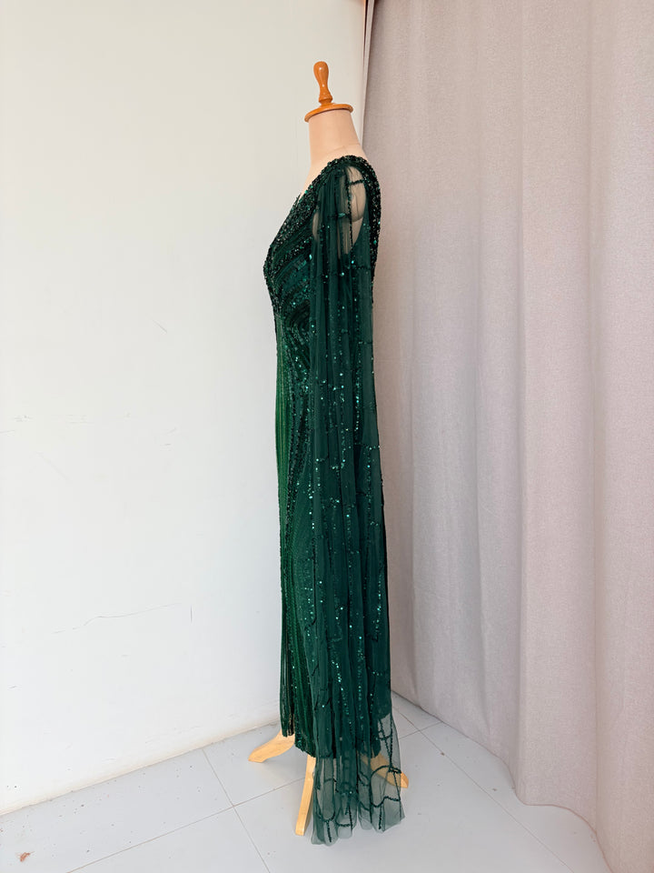 Bhawna Rao Emerald Green Embellished Gown